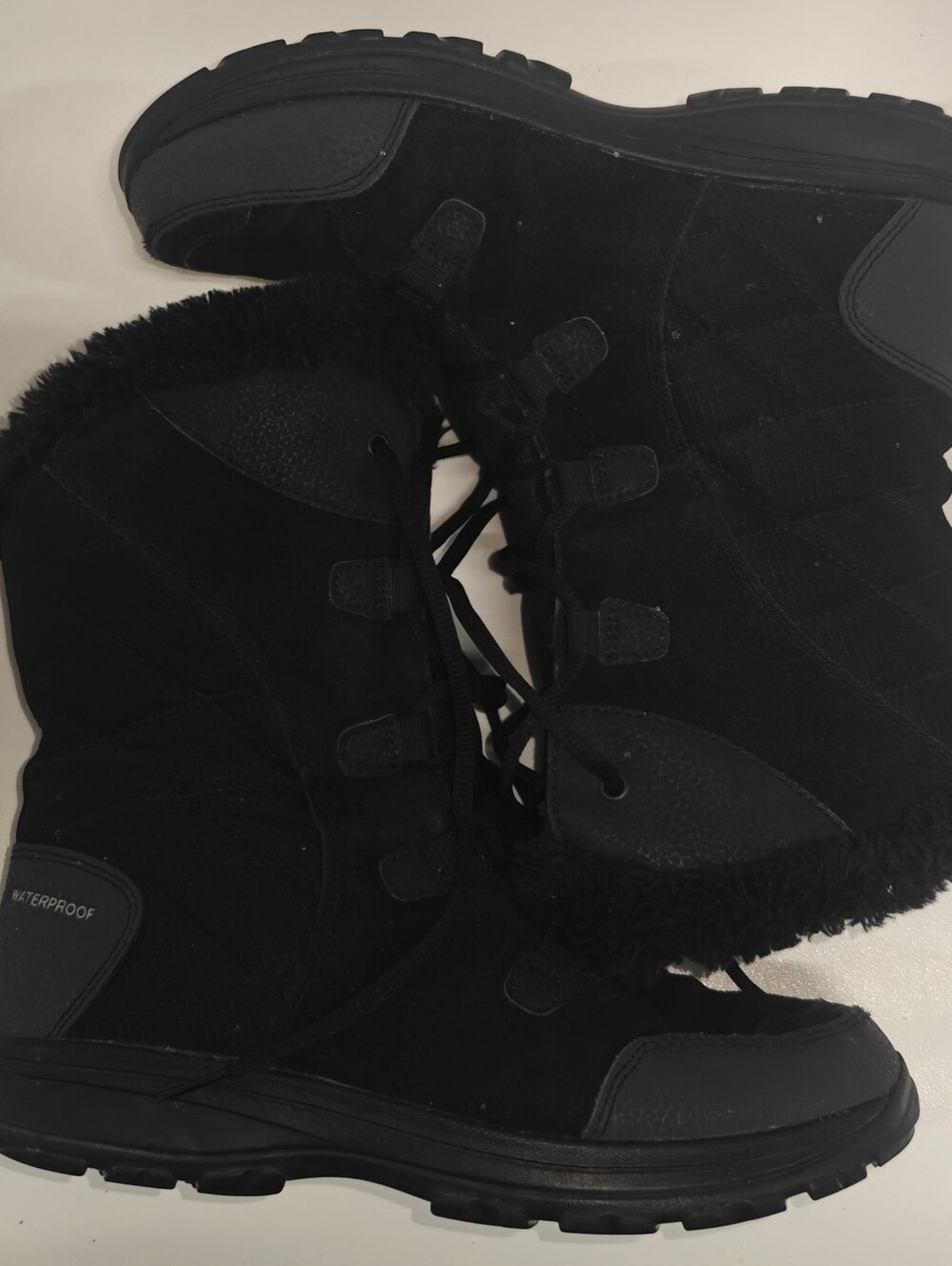 Columbia Ice Maiden II Womens 10 Wide Black Snow Winter Boots Waterproof